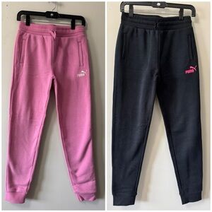 PUMA Kids Jogger Pants - Pink and Black